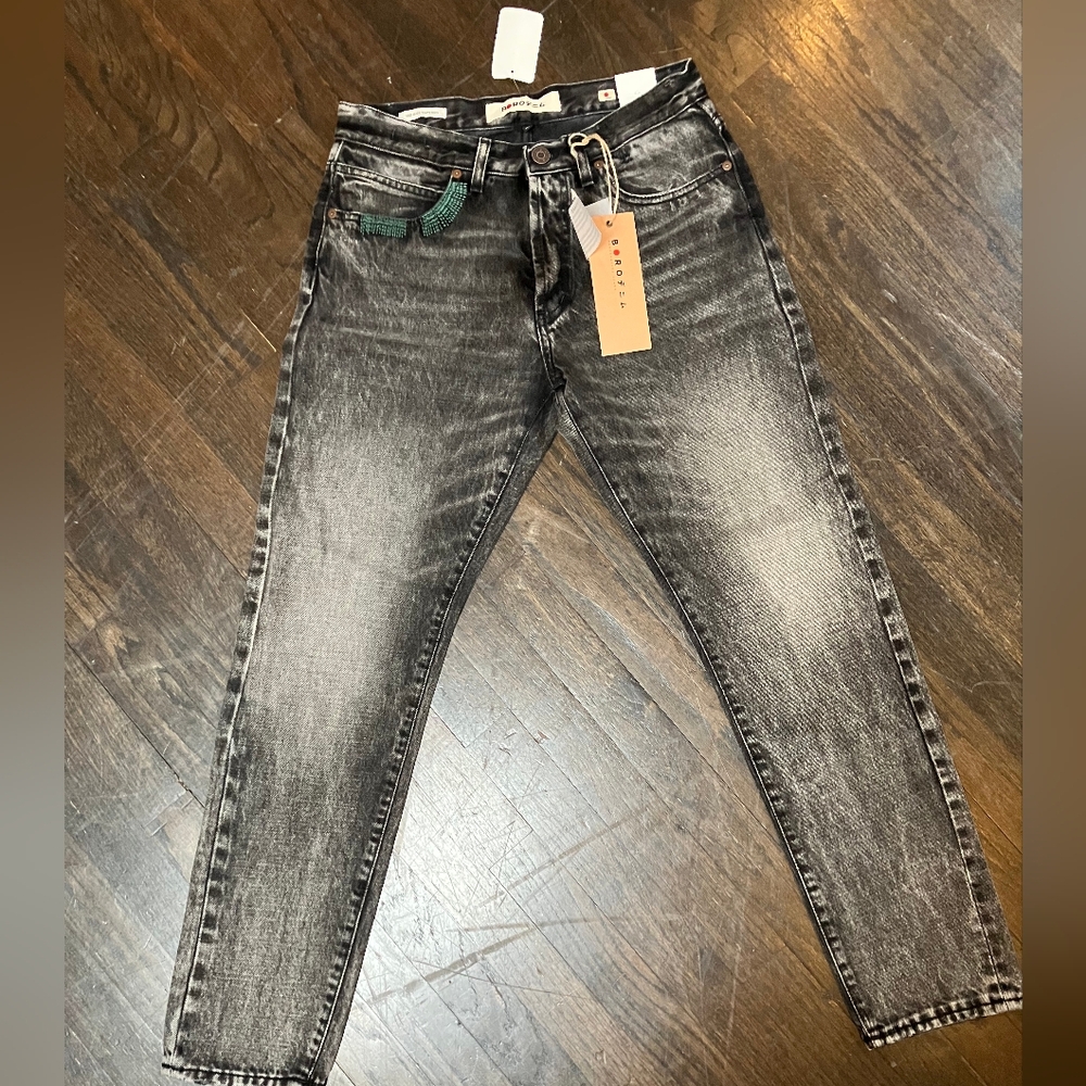 nwt $490 Boro Made In Japan Black Denim Jeans